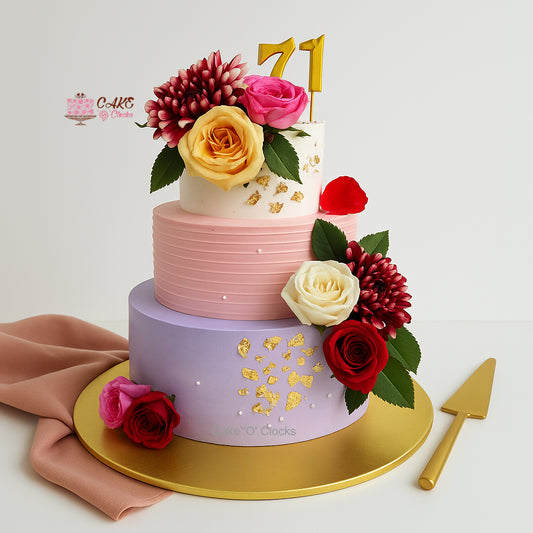 Golden Honey Drizzle Wedding Cake