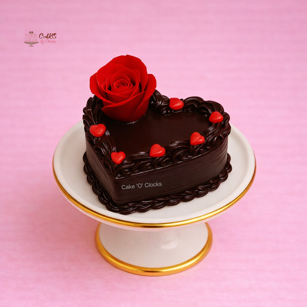 Valentine Chocolate Heart Shape Cake