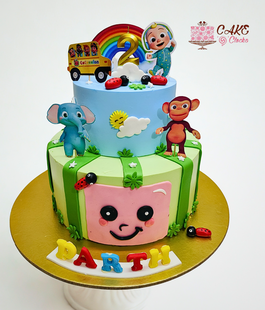 Colourful Cocomelon Celebration Cake