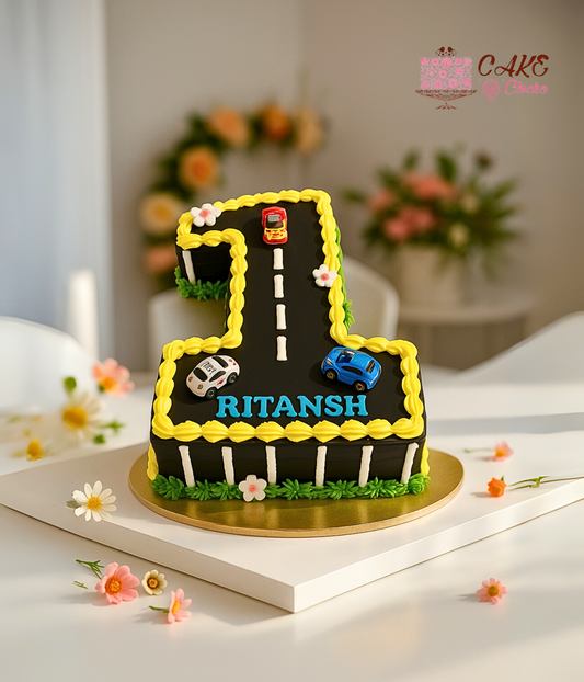 First Birthday Numerical Cake