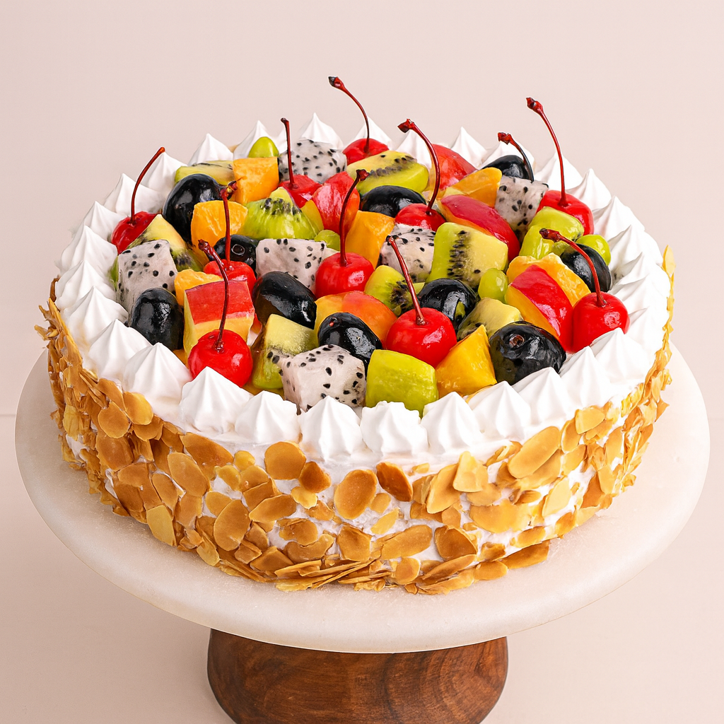 Assorted Fruit and Almond Cake