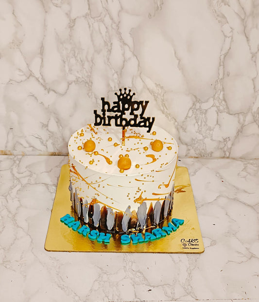 Golden Sphere Birthday Cake