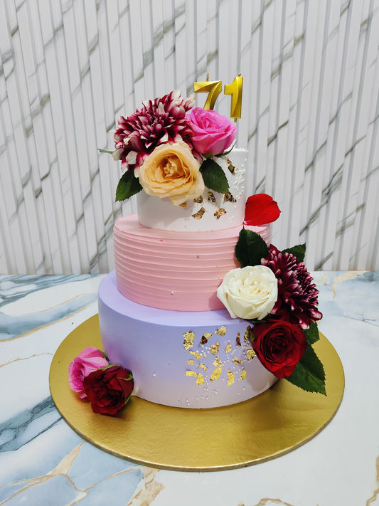 Golden Honey Drizzle Wedding Cake