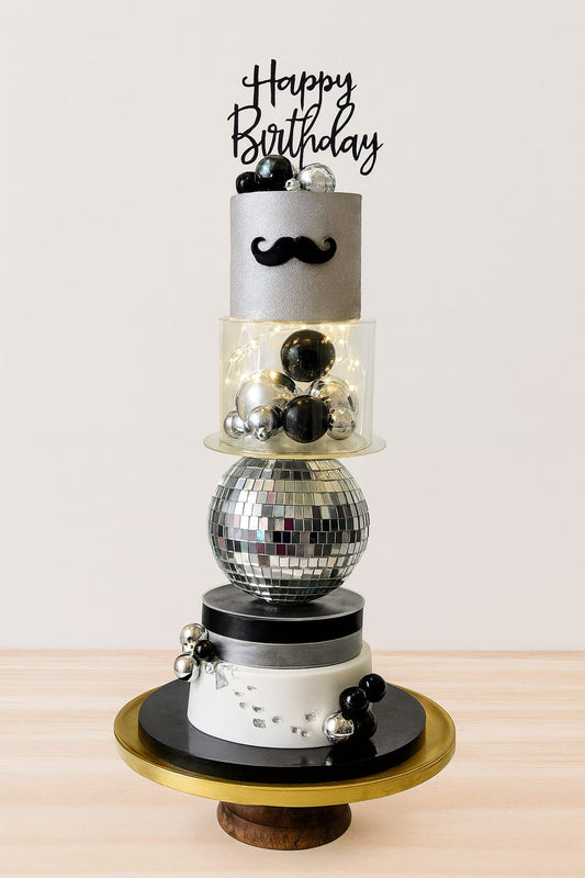 Disco Ball Glam Birthday Cake