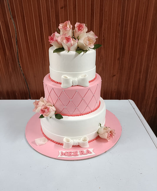 Pink Quilted Charm Cake