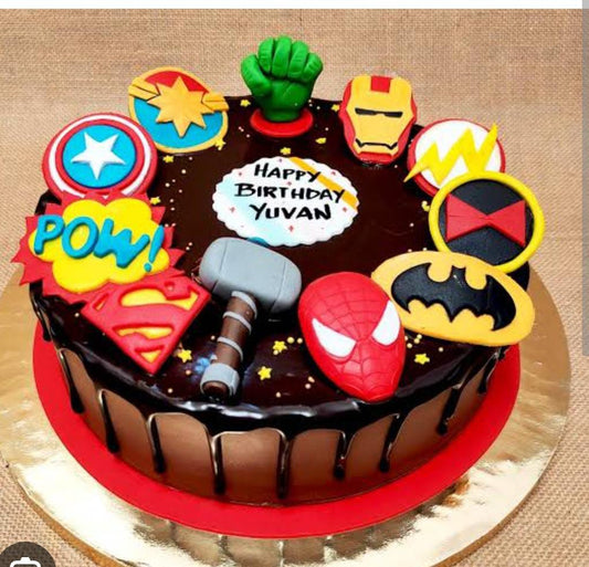 Superhero Universe Cake