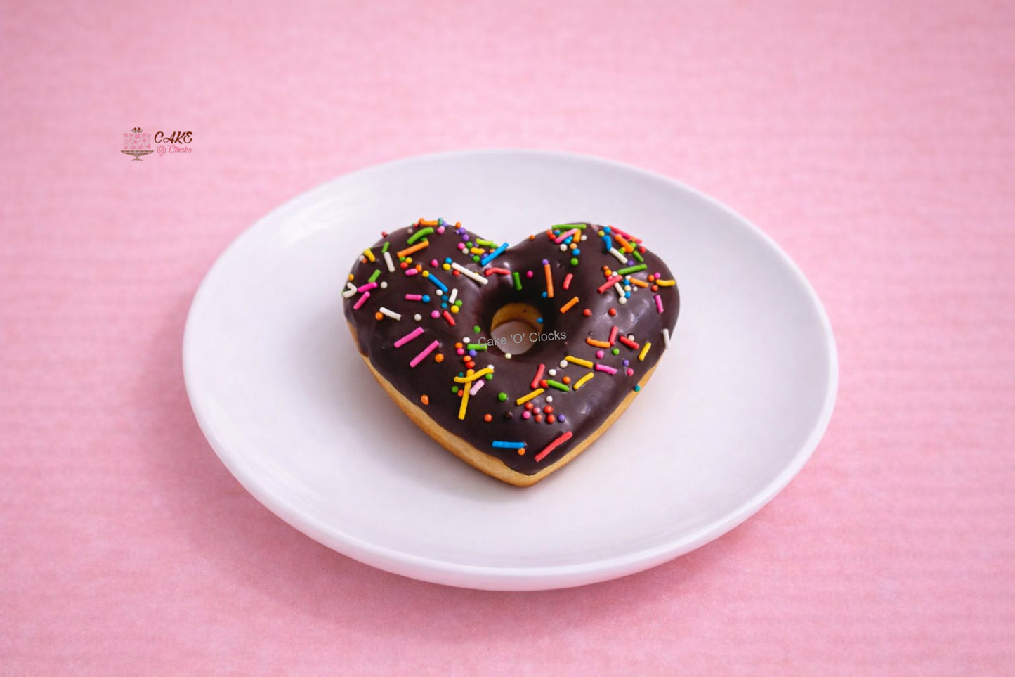 Velentine Chocolate Heart Shape Donut