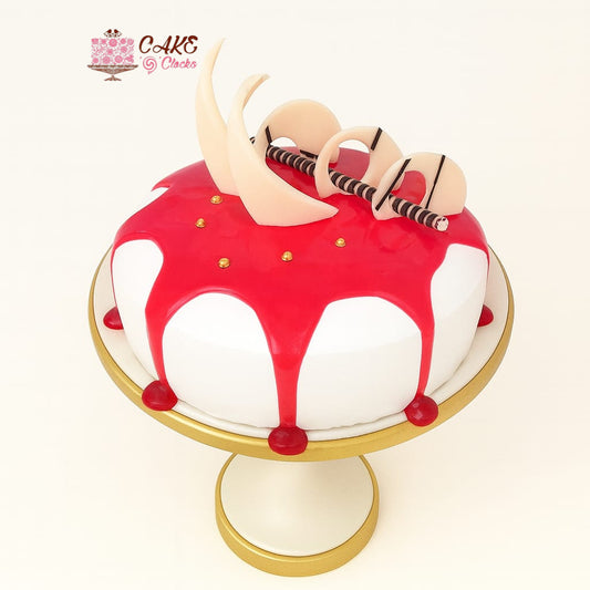 Strawberry Glaze Celebration Cake