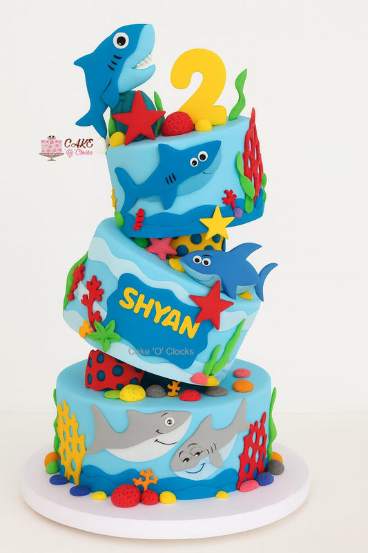 Baby Shark Luxury Anti-Gravity Cake