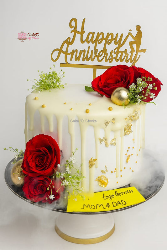 Romantic Fog Anniversary Cake