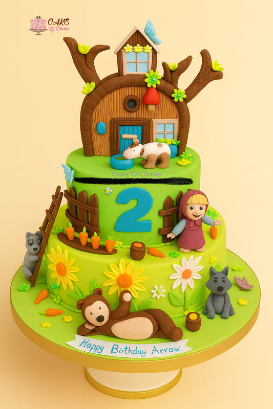 Enchanted Forest Masha Cake