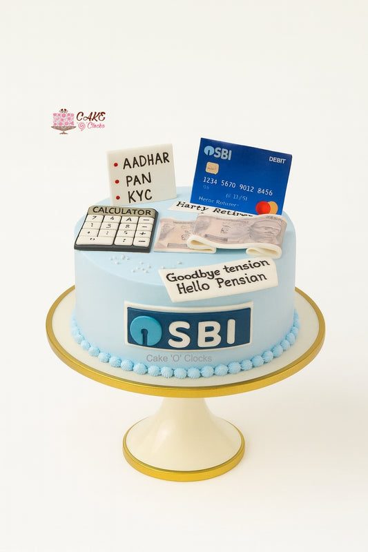 Banker & Retirement Workaholic Cake