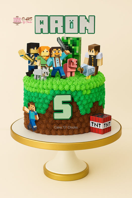 Minecraft Adventure Scene Cake