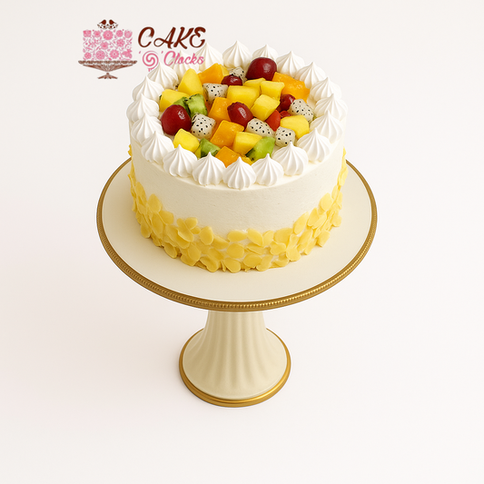 Fresh Fruit Almond Cake