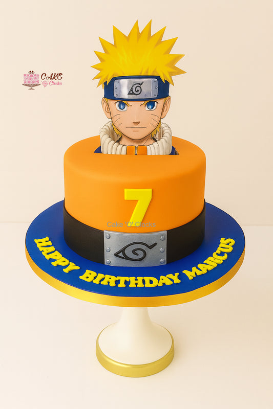 Naruto Head Cake with Belt Design