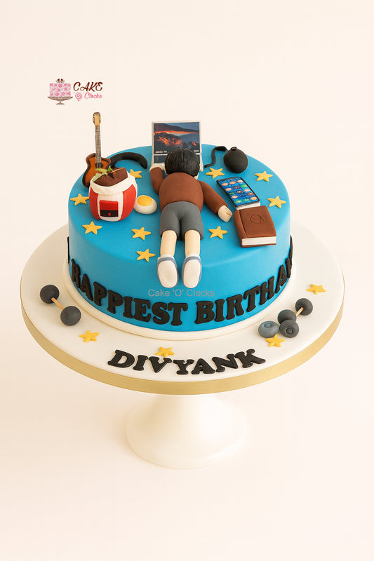 Music & Tech Workaholic Cake