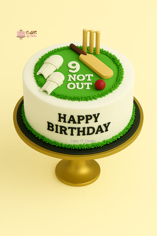 Not Out Cricket Cake