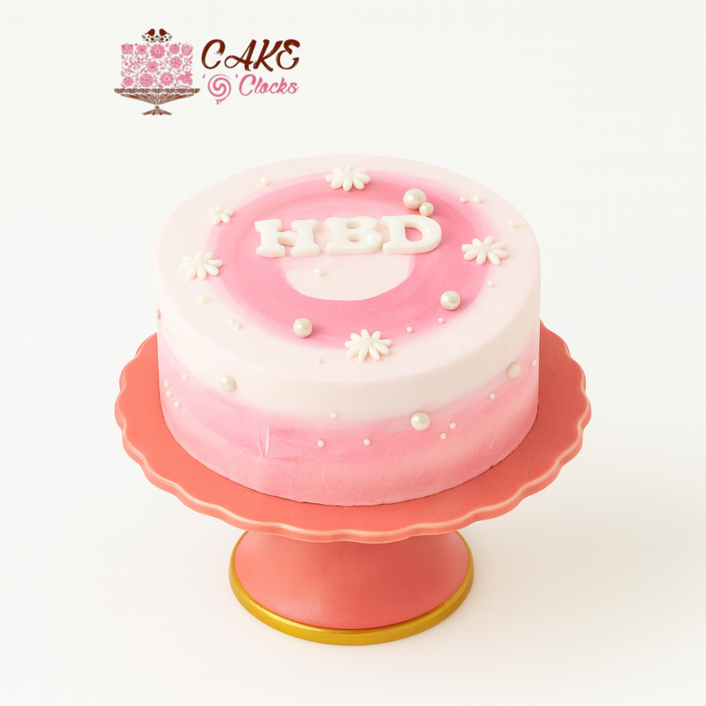 Pink Ombre Birthday Cake