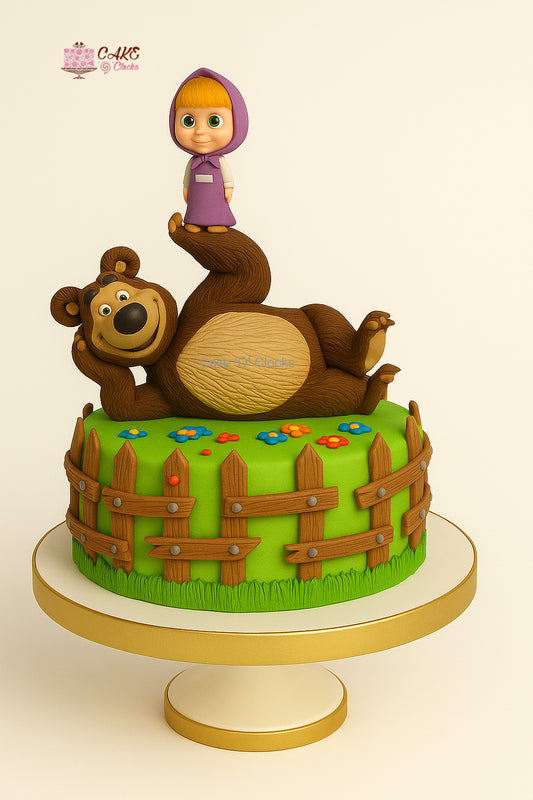 Bear & Masha Balancing Fun Cake