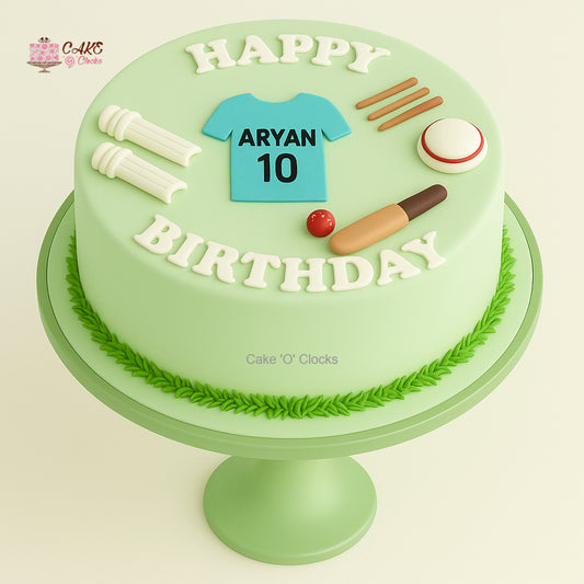 Cricket Jersey Theme Cake