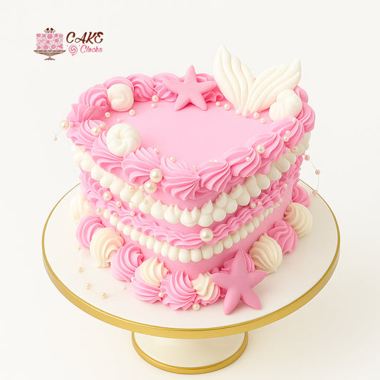 Pink Heart Cake