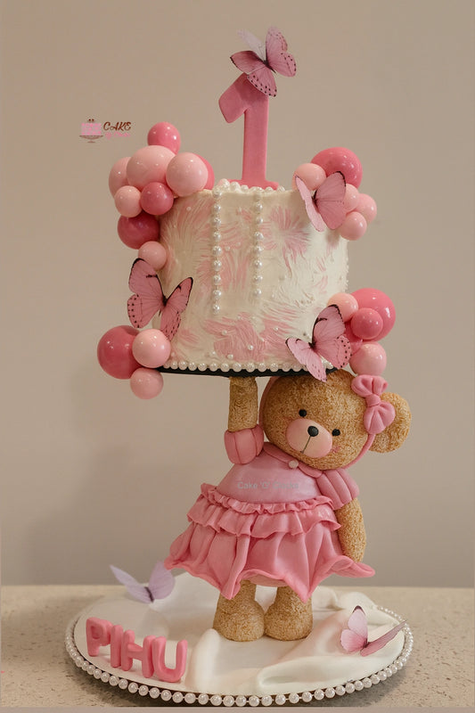 Pretty in Pink Bear Cake