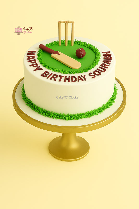 Classic Cricket Pitch Cake