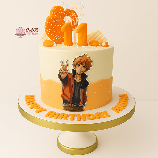 Anime Character Birthday Cake (Ichigo Inspired)