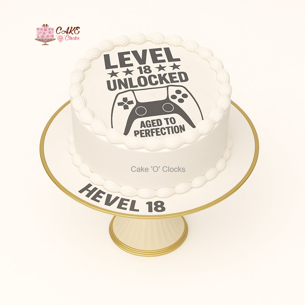 Gamer Level-Up Birthday Cake