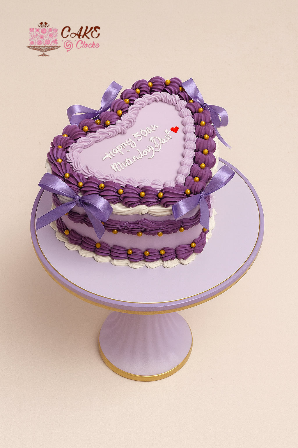 Purple Heart Celebration Cake