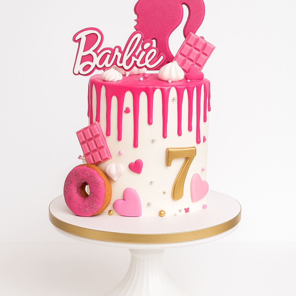 Mini Barbie Drip Cake
