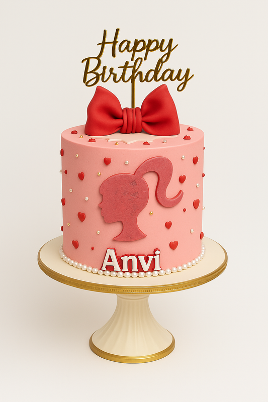 Barbie Bow Birthday Cake