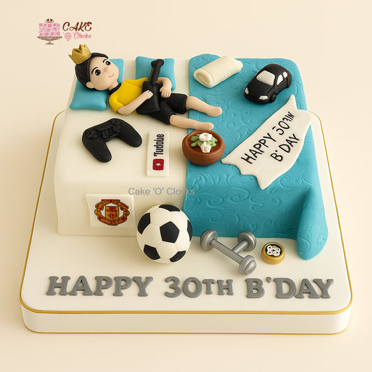 Gamer & Sports Workaholic Cake