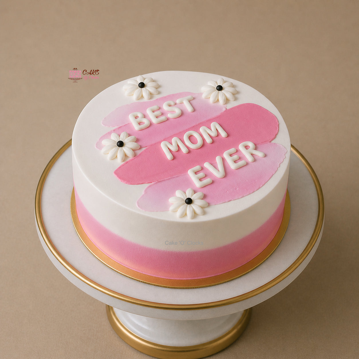 Best Mom Ever Minimal Designer Cake