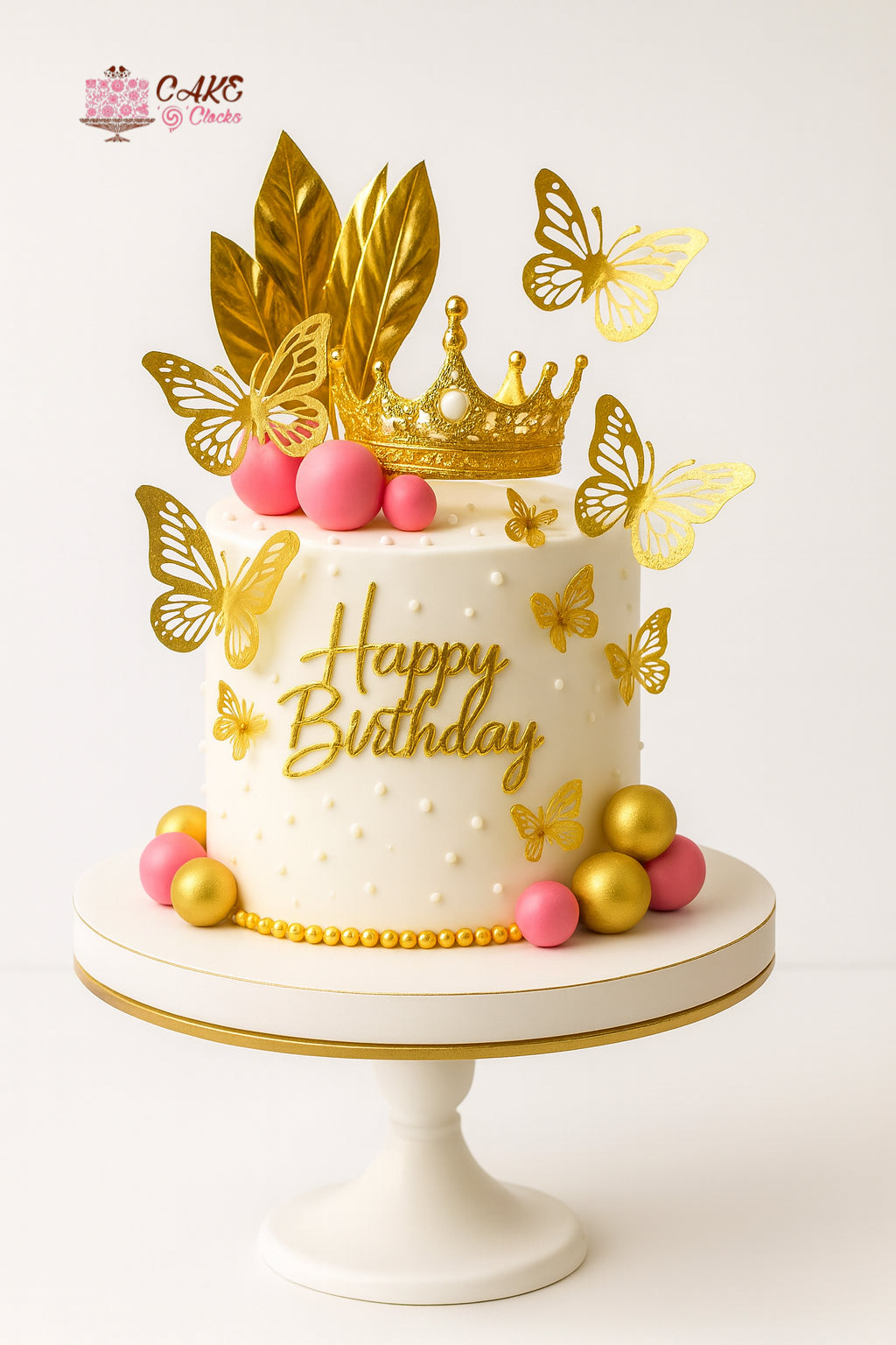 Royal Golden Crown Cake