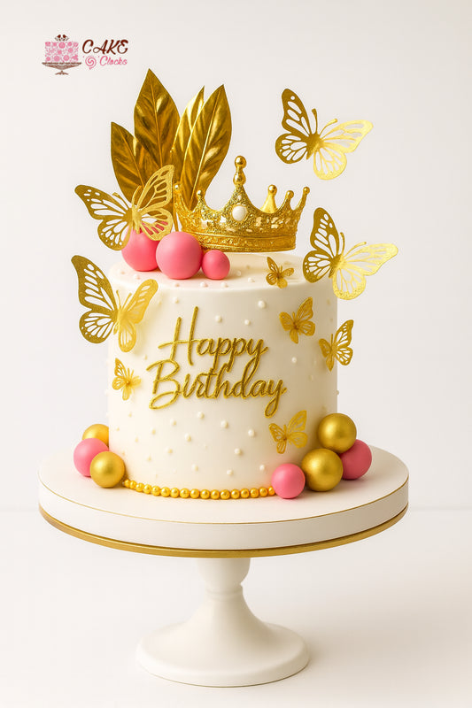 Royal Golden Crown Cake