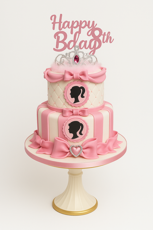 Barbie Tiara Bow Cake